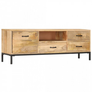 Comoda TV, 130 x 30 x 45 cm, lemn masiv de mango - V247943V