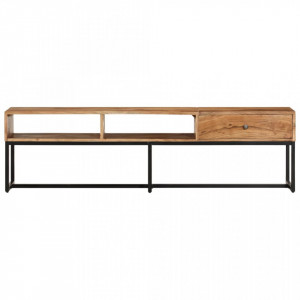 Comodă TV, 160x30x45 cm, lemn masiv de acacia - V337991V - Img 1