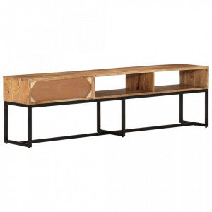 Comodă TV, 160x30x45 cm, lemn masiv de acacia - V337991V - Img 4