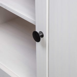 Comoda TV, alb, 120x40x50 cm, lemn masiv de pin - V282672V - Img 3