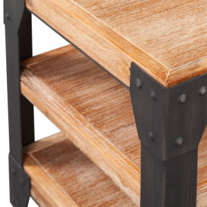 Comoda TV din lemn masiv de acacia 140 x 40 x 45 cm - V243913V - Img 3
