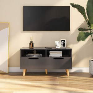 Comodă TV, gri, 90x40x48,5 cm, lemn prelucrat - V326779V - Img 2