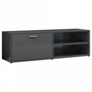 Comoda TV, gri extralucios, 120 x 34 x 37 cm, PAL - V801160V - Img 2
