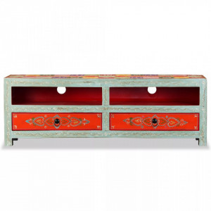 Comoda TV, lemn masiv de mango, pictata manual - V244595V - Img 4