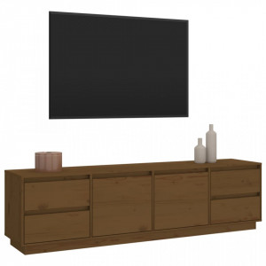 Comodă TV, maro miere, 176x37x47,5 cm, lemn masiv de pin - V814322V - Img 4