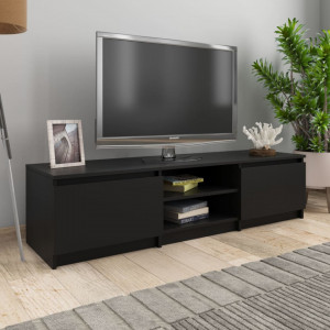 Comoda TV, negru, 140 x 40 x 35,5 cm, PAL - V800649V