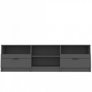 Comodă TV, negru, 150x33,5x45 cm, lemn prelucrat - V811458V - Img 4