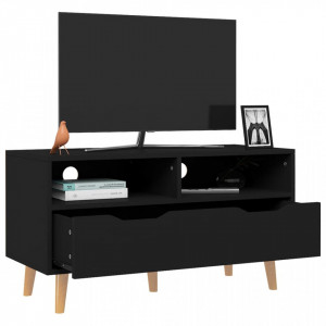 Comodă TV, negru, 90x40x48,5 cm, lemn prelucrat - V326778V - Img 3
