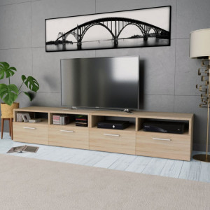 Comode TV 2 buc, PAL, 95x35x36 cm, culoarea stejarului - V275111V - Img 2