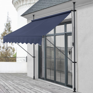 Copertina protectie solara, albastru inchis, 350 x 120 x 200-300 cm - P74654041