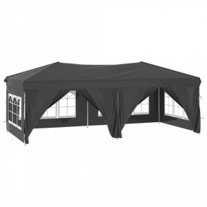 Cort pliabil pentru petrecere, pereți laterali, antracit, 3x6 m - V93544V