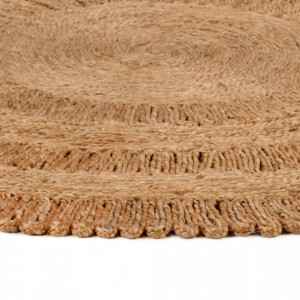 Covor împletit manual, 180 cm, iută, rotund - V344952V