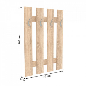 Cuier de perete, panel sonoma, 70x100x3 cm - TP185312 - Img 8