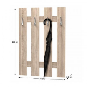 Cuier de perete, panel sonoma, 70x100x3 cm - TP185312 - Img 2