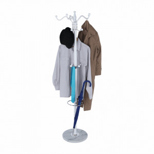 Cuier de podea, tip pom, alb, 37x37x175 cm - TP234457 - Img 8