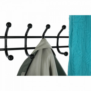 Cuier hol metalic, negru, 66x30x190 cm - TP234463 - Img 6