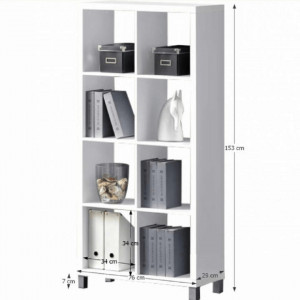 Dulap biblioraft, alb, 76x29x83 cm - TP69938 - Img 5