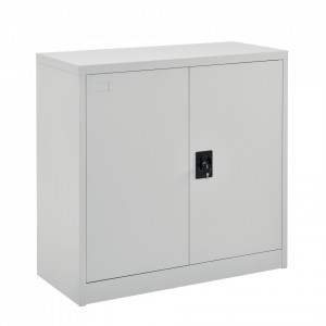 Dulap birou, 90 x 40 x 90 cm cu 2 chei gri deschis - P80216387 - Img 1