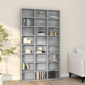 Dulap CD-uri, sonoma gri, 102x23x177,5 cm, lemn prelucrat - V815091V - Img 2