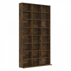 Dulap CD-uri, stejar fumuriu, 102x23x177,5 cm, lemn prelucrat - V815090V - Img 1