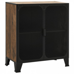 Dulap de depozitare în stil rustic,maro,72x36x82cm,metal și MDF - V335907V