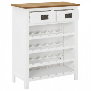Dulap de sticle de vin, 72 x 32 x 90 cm, lemn masiv de stejar - V289215V - Img 3