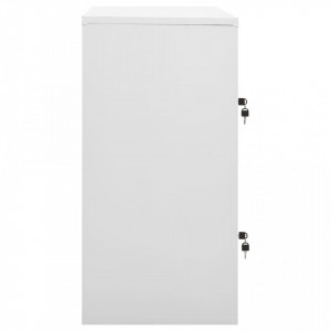 Dulap de vestiar, gri deschis, 90x45x92,5 cm, oțel - V336432V - Img 3