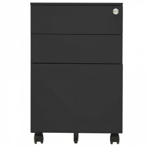 Dulap dosare mobil, antracit, 39x45x60 cm, oțel - V335981V