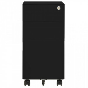 Dulap dosare mobil, negru, 30x45x59 cm, oțel - V335984V
