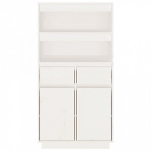 Dulap înalt, alb, 60x40x116,5 cm, lemn masiv de pin - V814535V - Img 3