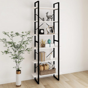 Dulap înalt, alb, 80x30x210 cm, lemn masiv de pin - V806543V - Img 2