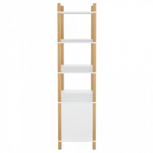 Dulap înalt, alb, 80x40x153 cm, lemn prelucrat - V345702V - Img 4