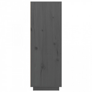 Dulap înalt, gri, 60x40x116,5 cm, lemn masiv de pin - V814536V - Img 4