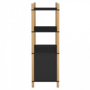 Dulap înalt, negru, 80x40x121 cm, lemn prelucrat - V345700V - Img 4