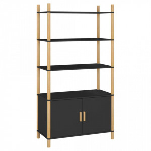 Dulap înalt, negru, 80x40x153 cm, lemn prelucrat - V345703V