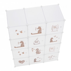 Dulap modular pentru copii, model alb și maro pentru copii - TP288140 - Img 14