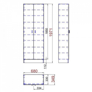 Dulap, pantofar, alb, 68x197x34 cm - TP96822 - Img 7
