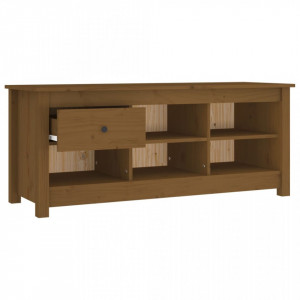 Dulap pentru pantofi, maro miere, 110x38x45,5 cm lemn masiv pin - V814597V - Img 4
