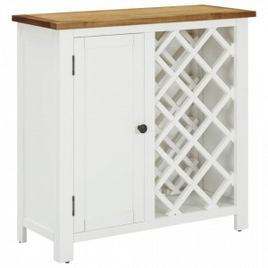 Dulap sticle de vin, 80x32x80 cm, lemn masiv de stejar - V289210V - Img 2