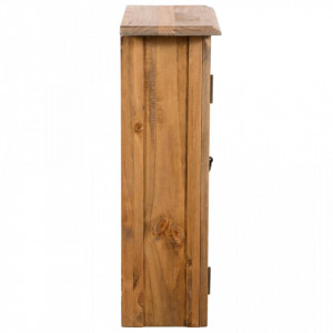 Dulap suspendat baie, lemn masiv de pin reciclat, 42x23x70 cm - V246039V - Img 4