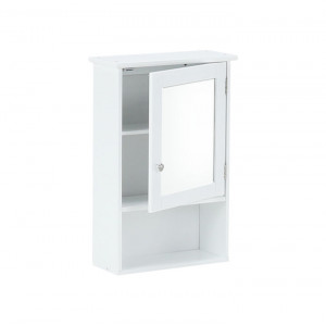 Dulap suspendat cu oglindă, alb, 40x16x60 cm - TP228293 - Img 3