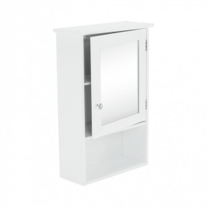 Dulap suspendat cu oglindă, alb, 40x16x60 cm - TP228293 - Img 15
