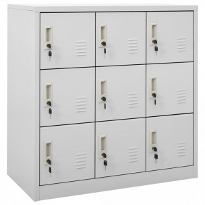 Dulap vestiar, gri deschis, 90x45x92,5 cm, oțel - V336440V - Img 2