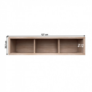 Etajeră suspendată 130, PAL melaminat, sonoma - TP147835 - Img 2