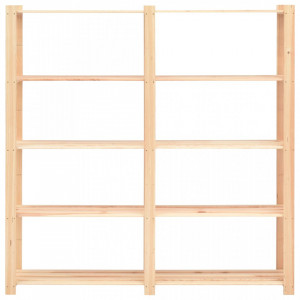 Etajere cu 5 rafturi, 2 buc, 170x38x170 cm, lemn de pin, 500 kg - V3051109V - Img 4
