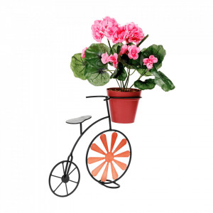 Ghiveci RETRO în formă de bicicletă, vişiniu / negru - TP285300 - Img 7