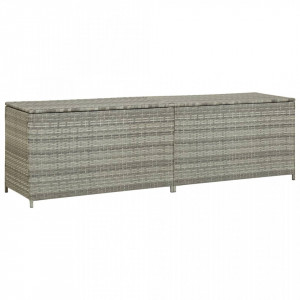Lada de depozitare de gradina, gri, 200x50x60 cm, poliratan - V46476V