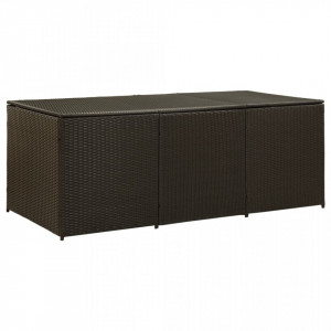 Lada de depozitare de gradina, maro, 180x90x75 cm, poliratan - V46478V