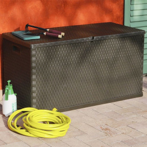 Lada de depozitare pentru gradina, maro, 120 x 56 x 63 cm - V43710V - Img 3