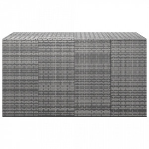 Ladă grădină pentru perne, gri, 194x100x103 cm, ratan PE - V317234V